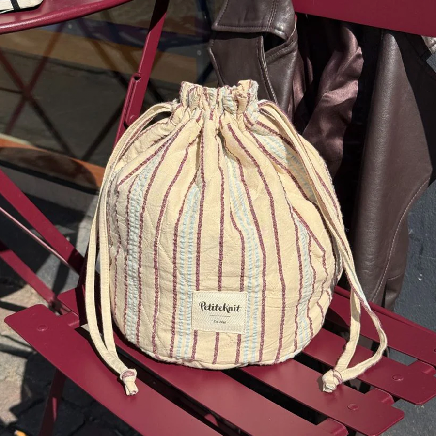 Petiteknit Projektaske - SEERSUCKER TWIN STRIPE