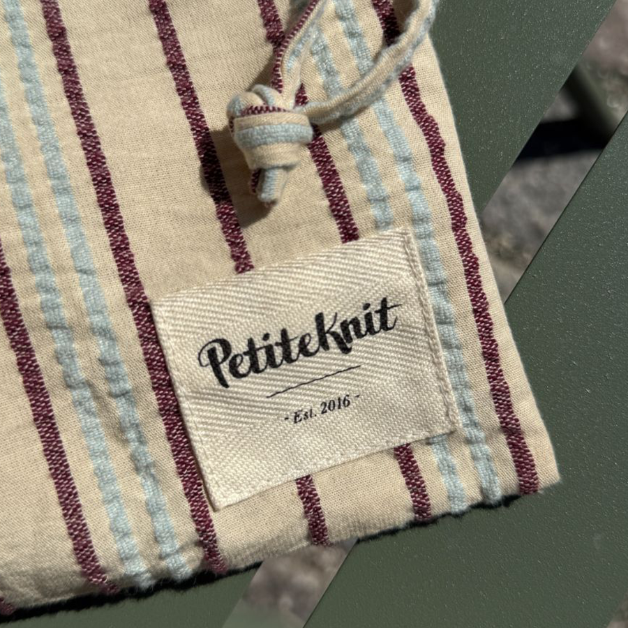 Petiteknit Knitter's String Bag - SEERSUCKER TWIN STRIPE