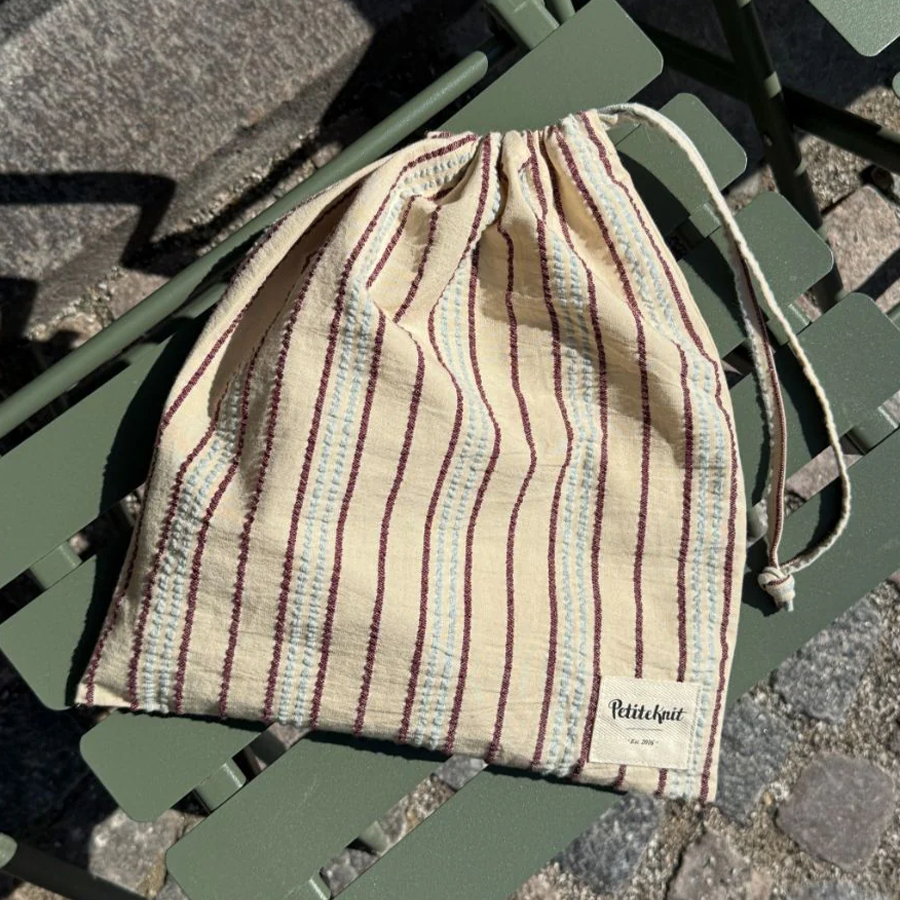Petiteknit Knitter's String Bag - SEERSUCKER TWIN STRIPE