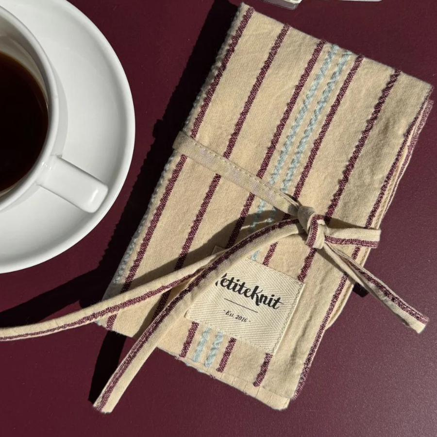 Petiteknit Knitter's Needle Case - TO GO - SEERSUCKER TWIN STRIPE